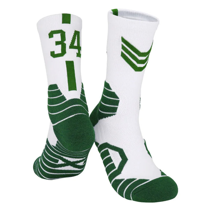 Basketball 'Trail Blazers No. 0 | White | Damian Lillard' Socks