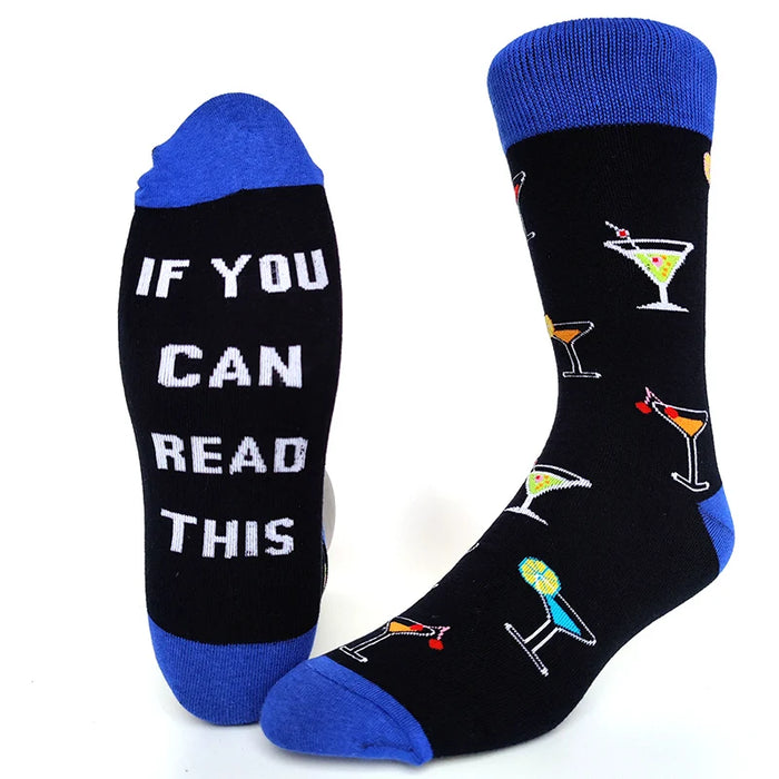 'Martini Cocktails' Crew Socks