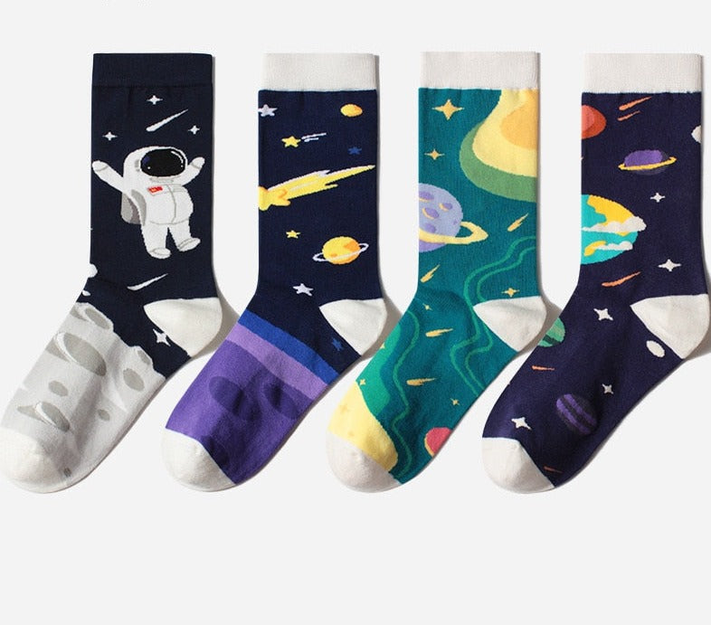 Mismatch 'Astronaut Having Fun' Crew Socks