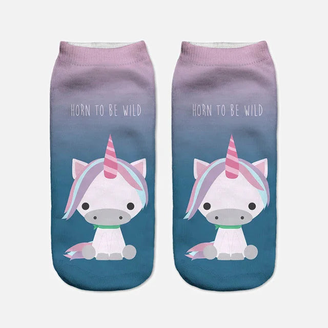 'Horn To Be Wild | Unicorn' Ankle Socks