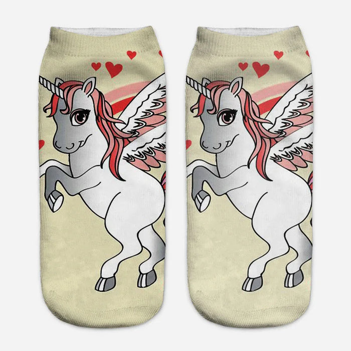 'Unicorn in Love' Ankle Socks