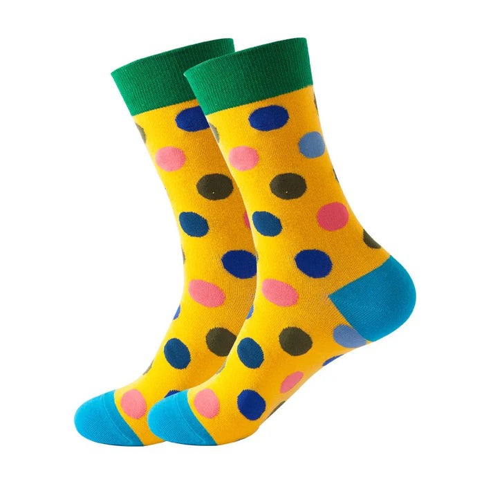 Colorful Polka Dots 'Green' Crew Socks