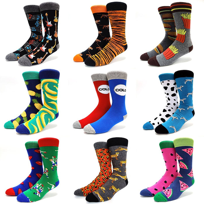 Mismatch 'Suit And Tie' Crew Socks