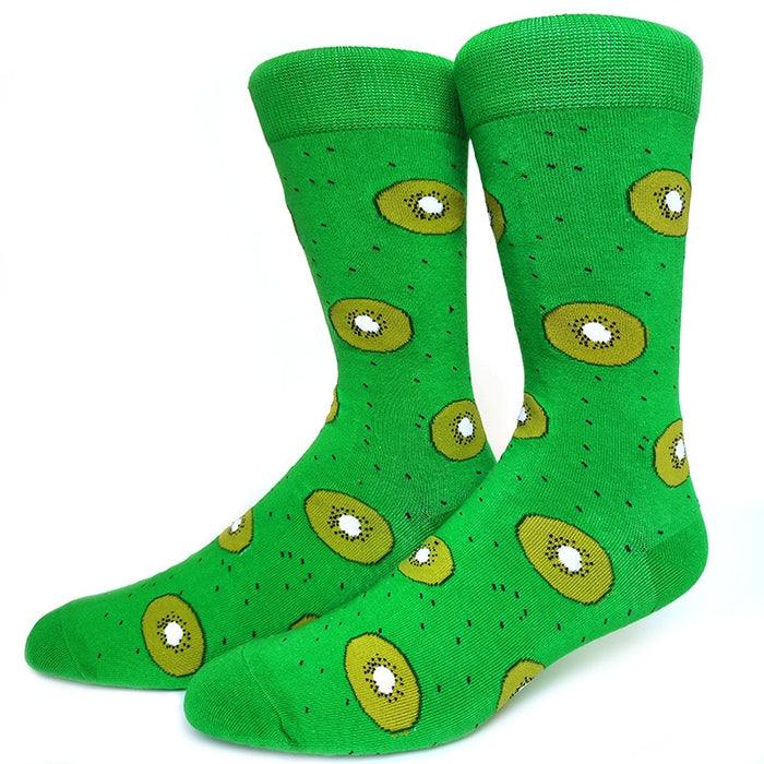 'Kiwi Fruit Slices' Crew Socks