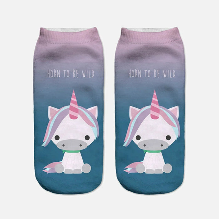 'Horn To Be Wild | Unicorn' Ankle Socks