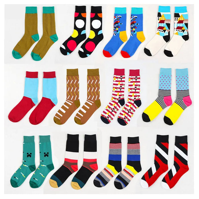 'Assorted Strokes' Crew Socks