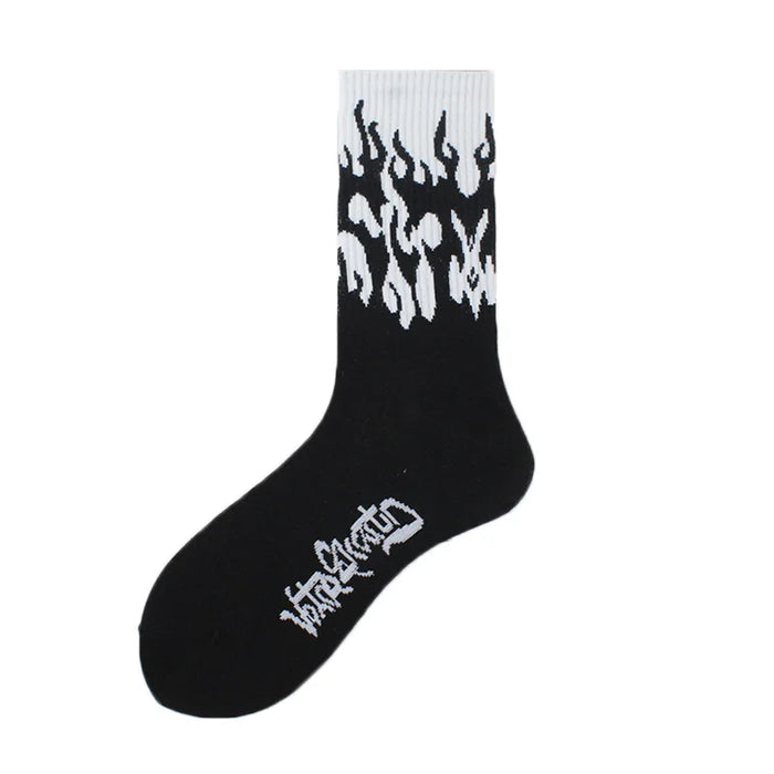 'Black Flame' Crew Socks