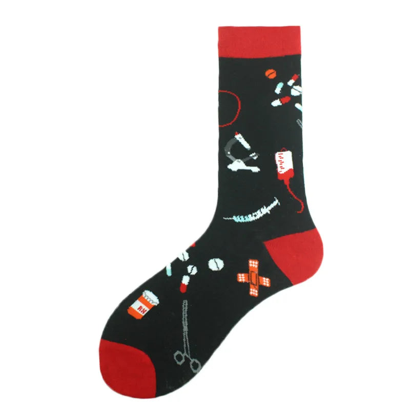 All Over 'Medical Treatments And Technologies' Crew Socks — Little Sock ...