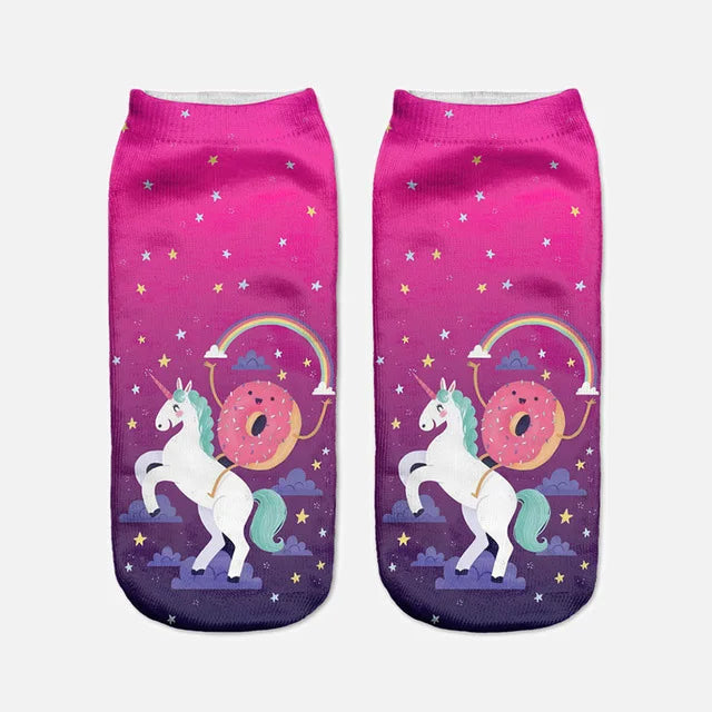 'Unicorn | Donut | Rainbow' Ankle Socks