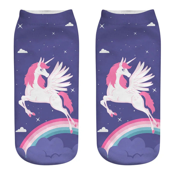 'Night Sky Unicorn' Ankle Socks