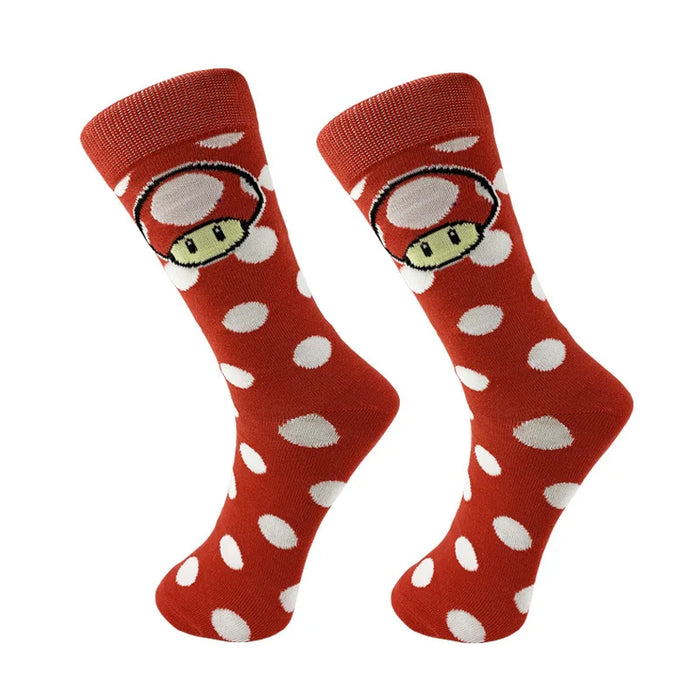 Super Mario Bros 'Mario Animated Black' Crew Socks