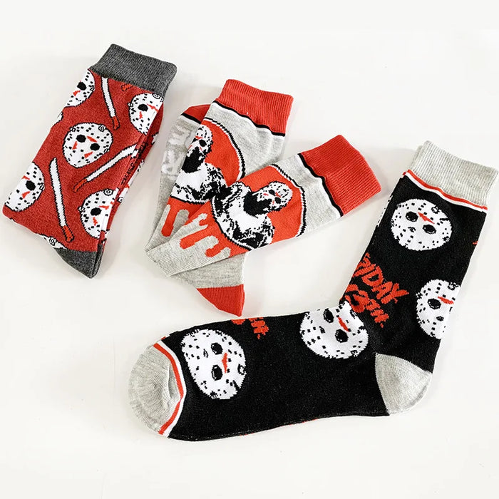 Friday the 13th 'Pixelated Jason' Crew Socks