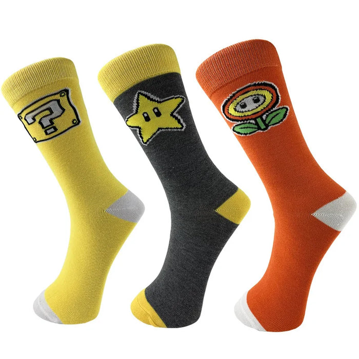 Super Mario Bros 'Mario Animated Black' Crew Socks