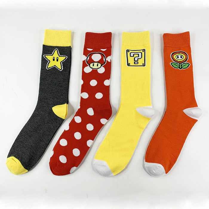 Super Mario 'Power Up Star' Crew Socks