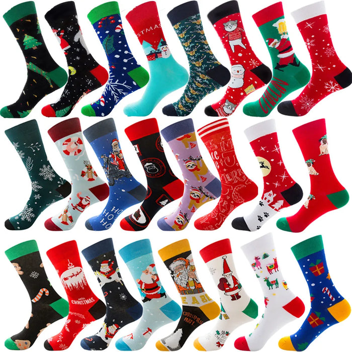 All Over "Delightful Christmas Season" Crew Socks