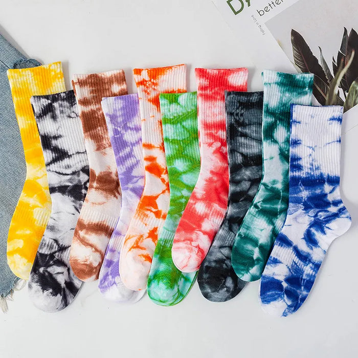 'Purple Tie-Dye' Crew Socks