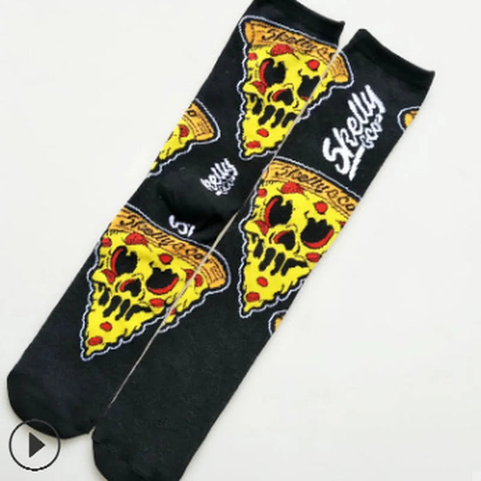 'Skelly Pizza' Crew Socks