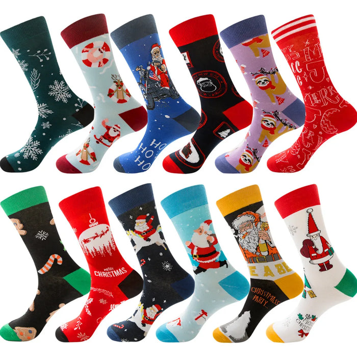 All Over "Delightful Christmas Season" Crew Socks