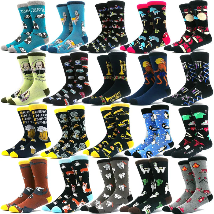 'Gorilla and Dinosaur ' Crew Socks