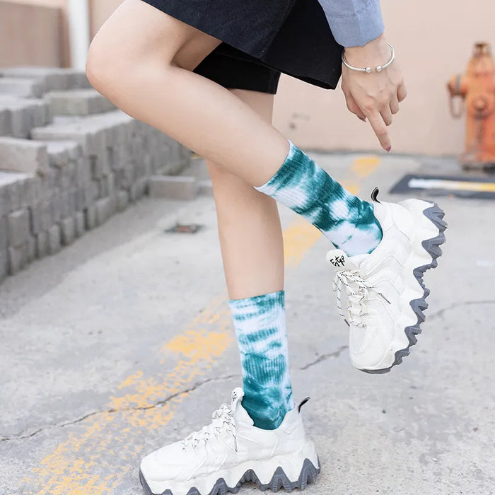 'Purple Tie-Dye' Crew Socks