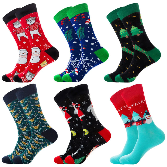 All Over "Delightful Christmas Season" Crew Socks