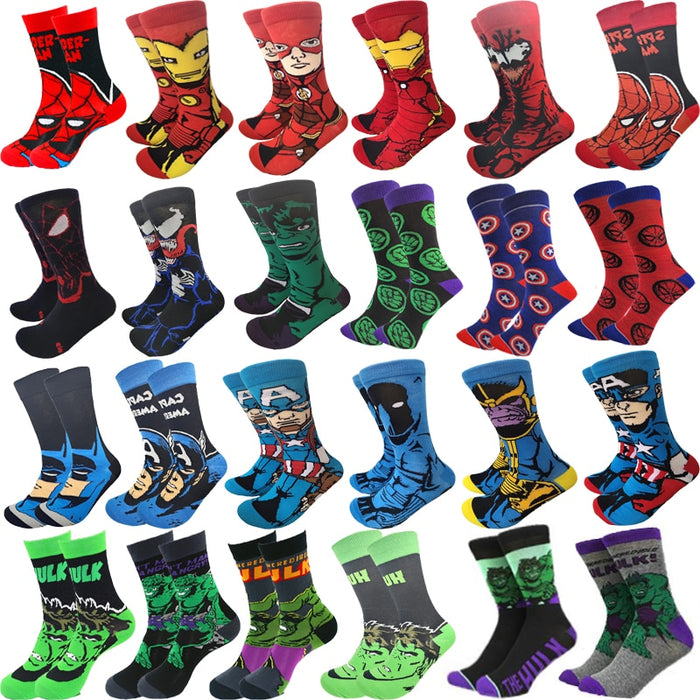 Avengers 'Comic Captain America Big Print' Crew Socks