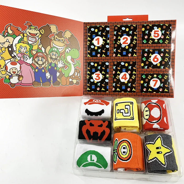 Super Mario Bros 'Mario Animated Black' Crew Socks