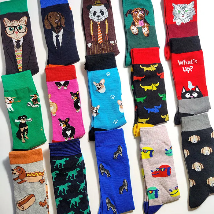 'Colorful Dachshund' Crew Socks