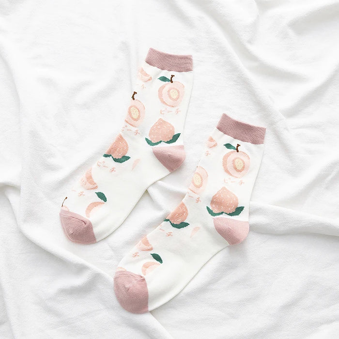 Fruits 'Peach' Crew Socks