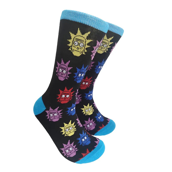 Rick and Morty 'Rick | Colorful Faces' Crew Socks