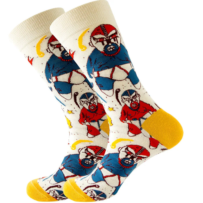 All Over "Cute Albert Einstein" Crew Socks