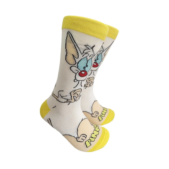 Pinky and the Brain 'White | Pinky' Crew Socks