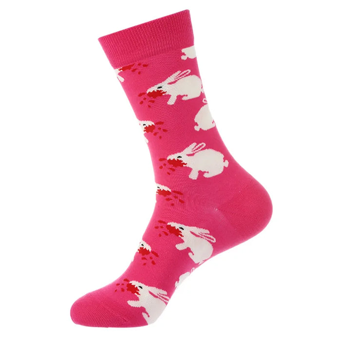 'Pink | Rabbit' Crew Socks