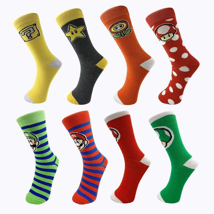Super Mario 'Striped Luigi' Crew Socks — Little Sock Store