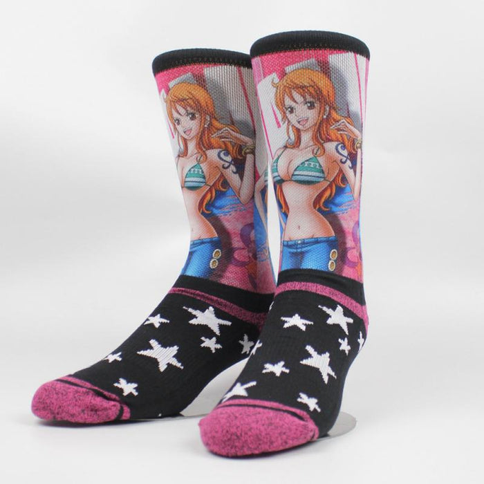 One Piece 'Cat Burglar Nami' Crew Socks