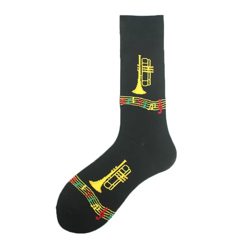 All Over 'Musical Trumpet' Crew Socks — Little Sock Store