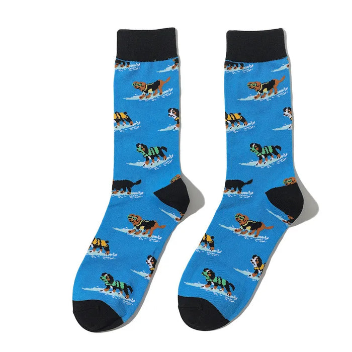 'Cool Dogs Surfing' Crew Socks