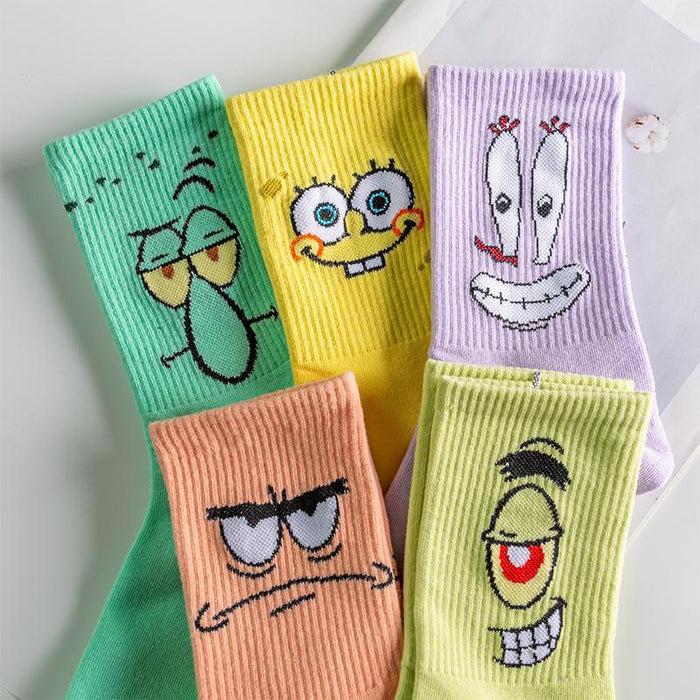 Spongebob 'Evil Plankton' Crew Socks — Little Sock Store