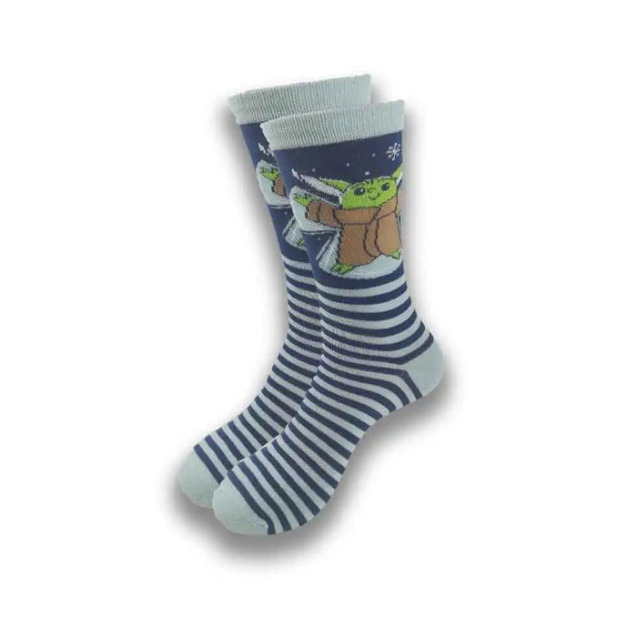 Star Wars 'Stripes | Mandalorian Yoda' Crew Socks