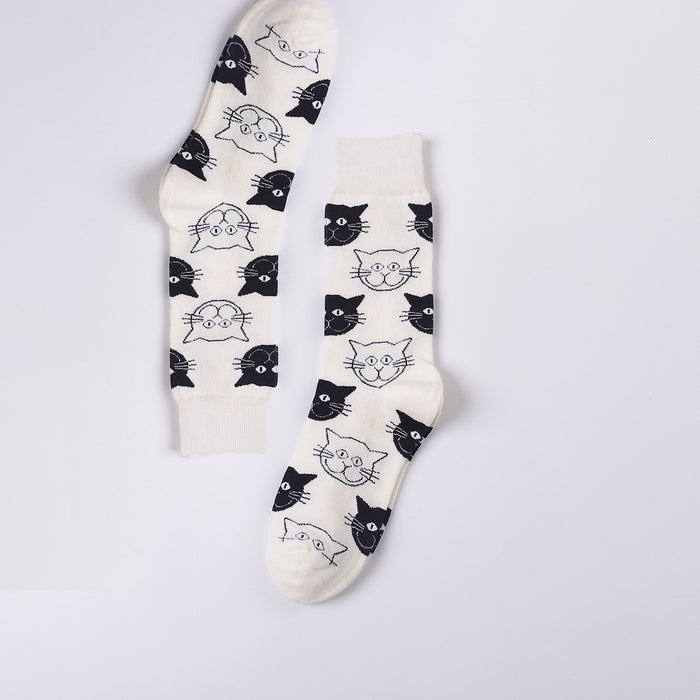 'Drawing Cat' Crew Socks