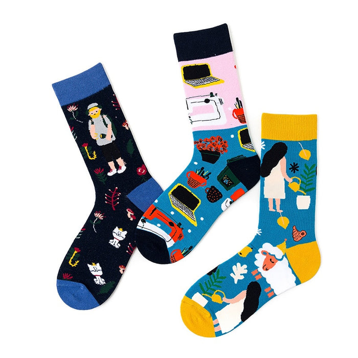 "Child And Surroundings" Socks