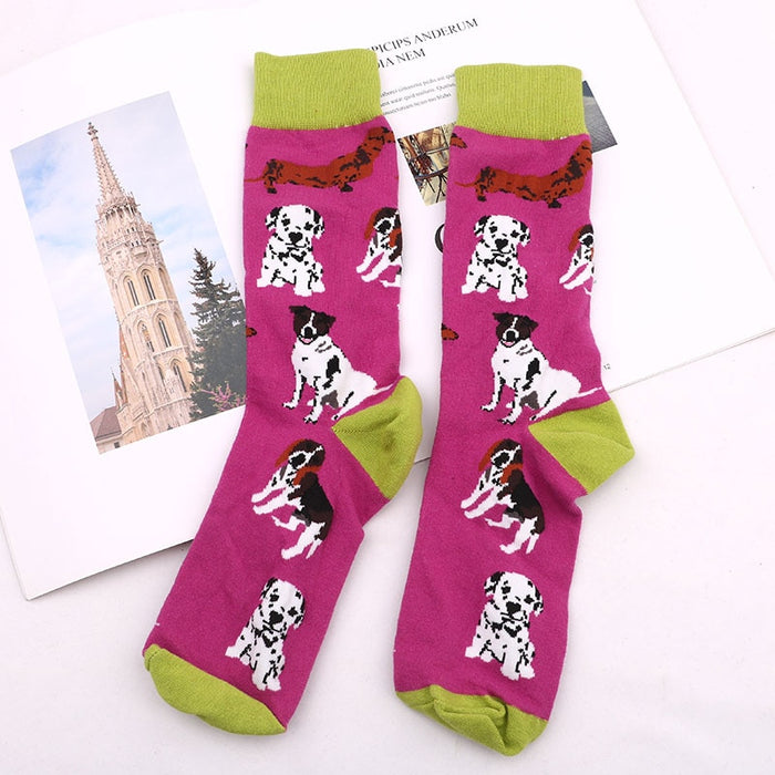 "Handsome Dogs" Crew Socks