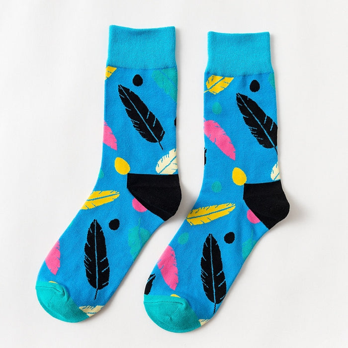 "Colorful Feathers" Socks