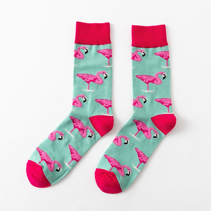 'Majestic Flamingo' Crew Socks