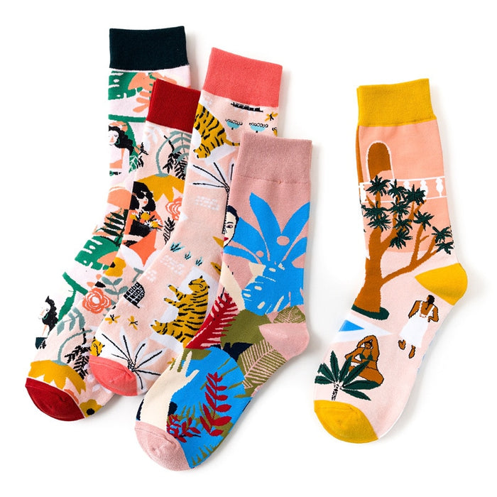 "Tiger In Forest" Socks