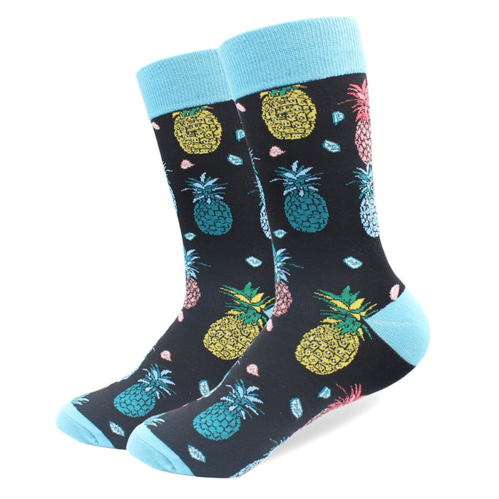 "Colorful Pineapples" Crew Socks