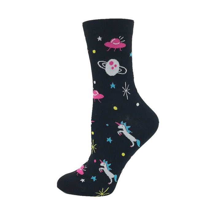 'Unicorn In Space' Crew Socks