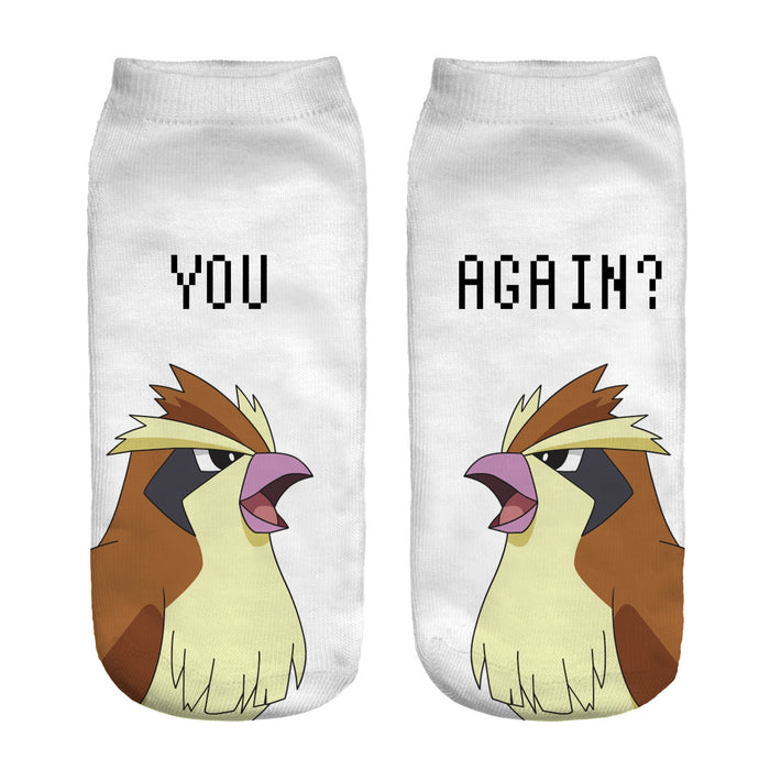 Pokemon 'Pidgey 'You Again' ' Ankle Socks