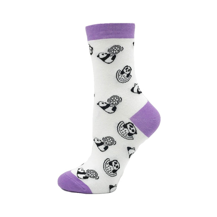 'Playful Pandas' Crew Socks