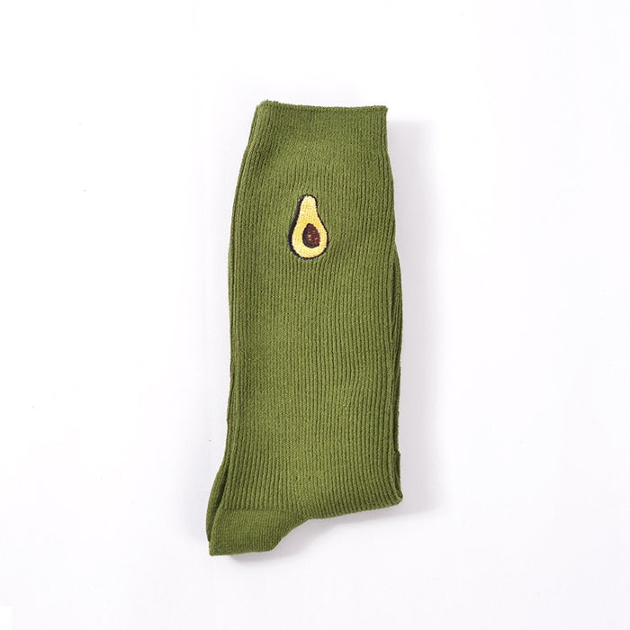 Fruit 'Truly Healthy Avocado' Crew Socks